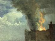 Albert Bierstadt the conflagration painting